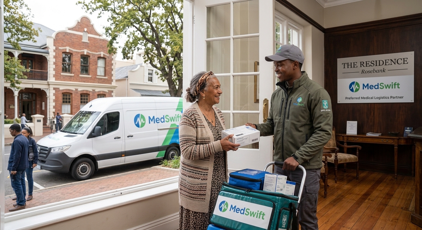 MedSwift courier handing specimen